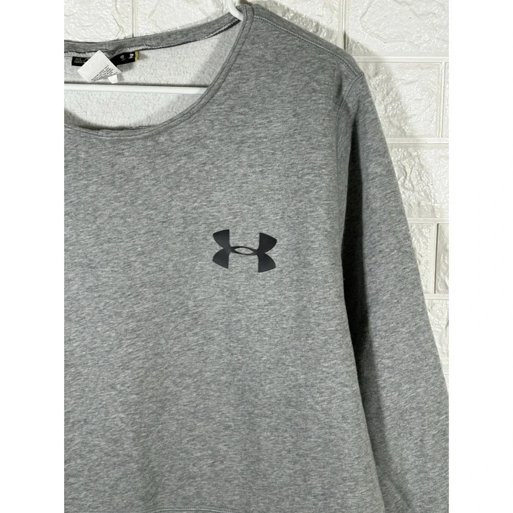 Under Armour‎ Mens Gray Pullover Sweater Size XL Loose Fit Long Sleeve